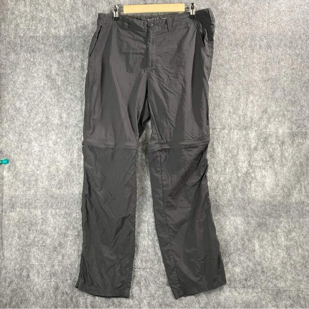 Mountain Hardware Mens Gray Convertible Utility Pants Size 34/44